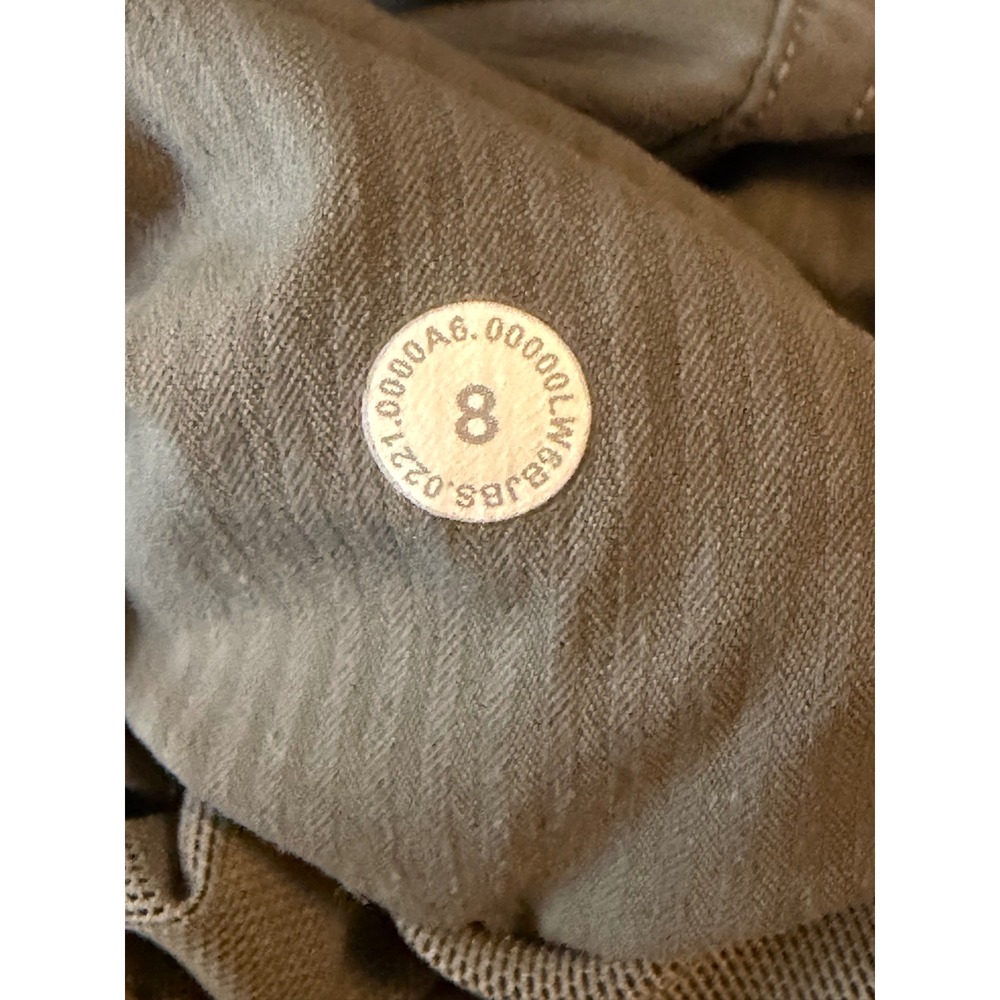 Lululemon Beyond the Studio Crop Pant 7/8 Sage Green Ruched Hem Size 8 W6BJBS - Picture 5 of 6